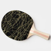 Zwart Goud Glitzy Abstracte Kerst Tafeltennisbatje (Zijkant)