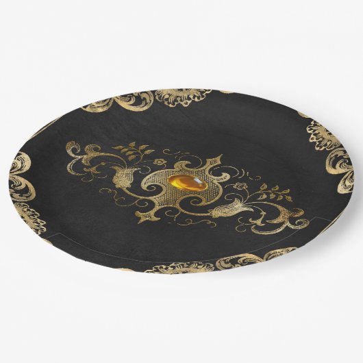 Zwart goud  goud  goud papieren bordje (Gekanteld)