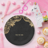 Zwart goud  goud  goud papieren bordje (Feest)