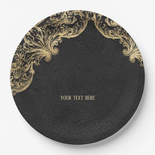 Zwart goud  goud  goud papieren bordje (Voorkant)