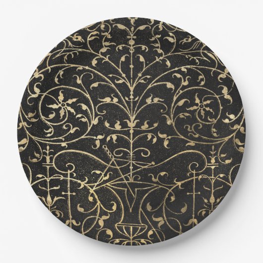 Zwart goud  goud  goud papieren bordje (Voorkant)