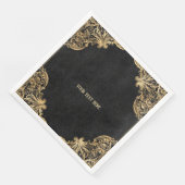 Zwart goud goud goud servet (Hoek)