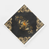 Zwart goud  goud  goud servet (Hoek)