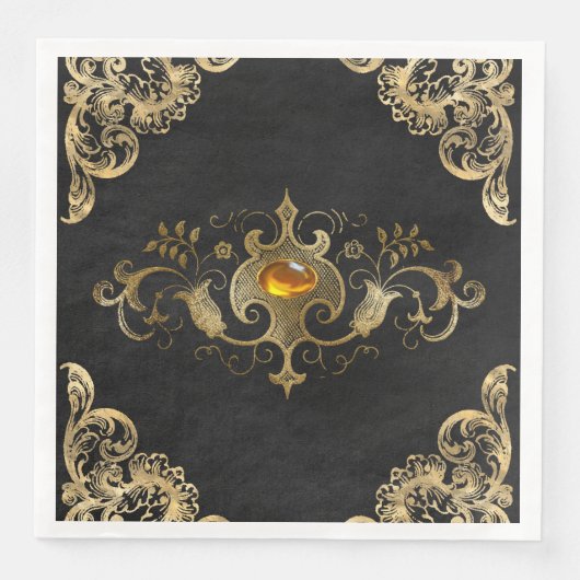 Zwart goud  goud  goud servet (Voorkant)