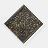 Zwart goud goud goud servet (Hoek)