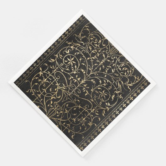 Zwart goud  goud  goud servet (Hoek)