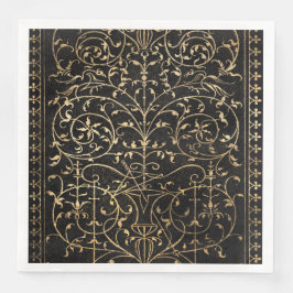 Zwart goud goud goud servet