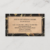 Zwart Goud Graniet Splashback Keuken Aanrecht Visitekaartje (Achterkant)