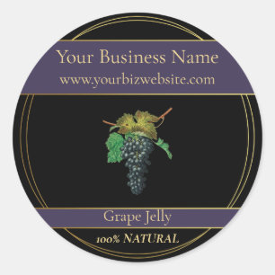 Zwart & Goud Grape Jelly Product Label