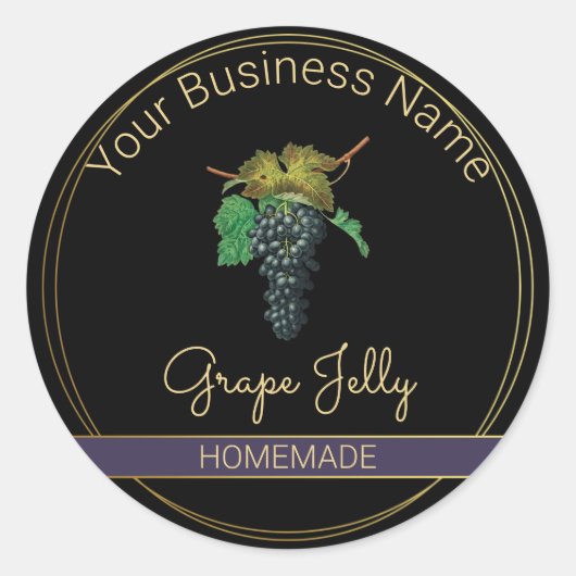 Zwart & Goud Grape Jelly Product Label (Voorkant)