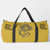 Zwart, Goud, Grijs, Jaar van de Draak Chinese Zodi Plunjezak (Voorkant)