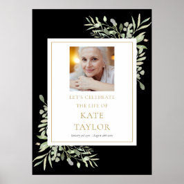 Zwart Goud Groen Foto Viering van het Levensteken Poster