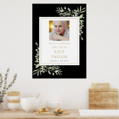 Zwart Goud Groen Foto Viering van het Levensteken Poster (Keuken)