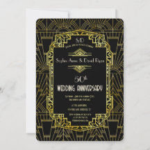 Zwart Goud Grote Gatsby 50ste Huwelijksverjaardag