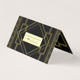 zwart goud  grote gatsby bruiloft Place Card Visitekaartje
