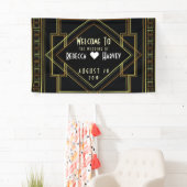 Zwart Goud  Grote Gatsby bruiloft Spandoek (Insitu)