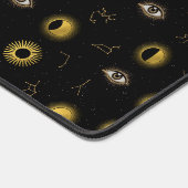 Zwart Goud Hemelse Zon & Maan Zodiac Oog Bureaumat (Hoek)