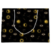 Zwart Goud Hemelse Zon & Maan Zodiac Oog Groot Cadeauzakje (Voorkant)