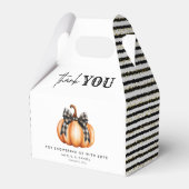 Zwart Goud Herfst Pompoen Baby shower Favoriete Do Bedankdoosjes (Voorkant Zijde)