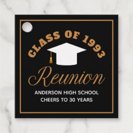 Zwart Goud High School Reunion Gepersonaliseerde P Bedankjes Labels