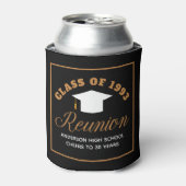 Zwart Goud High School Reunion Gepersonaliseerde P Blikjeskoeler (Blikje Voorkant)