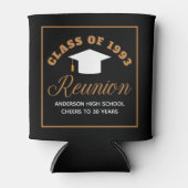 Zwart Goud High School Reunion Gepersonaliseerde P Blikjeskoeler (Voorkant)
