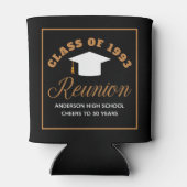Zwart Goud High School Reunion Gepersonaliseerde P Blikjeskoeler (Achterkant)