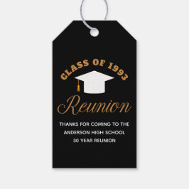 Zwart Goud High School Reunion Gepersonaliseerde P Cadeaulabel