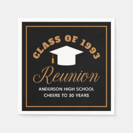 Zwart Goud High School Reunion Gepersonaliseerde P Servet