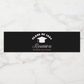 Zwart Goud High School Reunion Gepersonaliseerde P Waterfles Etiket (Enkel label)