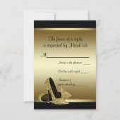 Zwart Goud Hoge Hak Schoen RSVP (Achterkant)