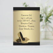 Zwart Goud Hoge Hakken RSVP (Staand voorkant)