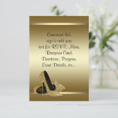 Zwart Goud Hoge Hakken RSVP (Staand voorkant)
