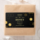 Zwart Goud Honing Minimalistische sticker (Insitu)