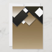 Zwart Goud Housewarming Party Kaart (Achterkant)