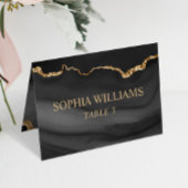 Zwart & Goud Huwelijk Tafelkaart Kaart