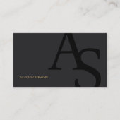 Zwart Goud Initialen Logo Make-up Artiest QR Code Visitekaartje (Voorkant)