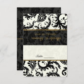 Zwart, goud, ivoren Plaatskaart (Voorkant / Achterkant)