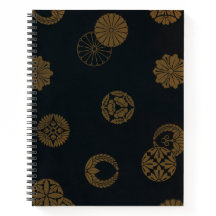 Zwart-goud Japans spiraal Notitieboek