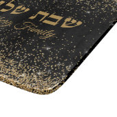 Zwart Goud Joods Hebreeuws Shabbat Shalom Challah Snijplank (Hoek)