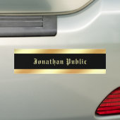 Zwart goud kalligrafie tekst nostalische sjabloon bumpersticker (Op auto)
