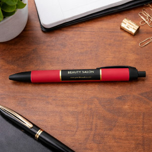 Zwart goud kardinaalrood professioneel promotiemat zwarte inkt pen