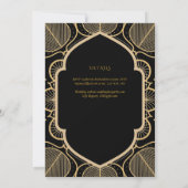 Zwart Goud  Katholiek Nuptial Mass Bruiloft Kaart (Achterkant)