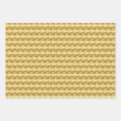 Zwart Goud Kerst Patroon Inpakpapier Vel (Voorkant 3)