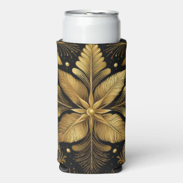 ZWART & GOUD KERSTFEEST BLADEREN SELTZER BLIKJESKOELER