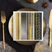 Zwart Goud Kerstmis Fa La Patroon # 27 ID1009 Servet