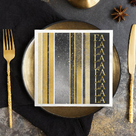 Zwart Goud Kerstmis Fa La Patroon # 27 ID1009 Servet