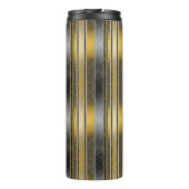 Zwart Goud Kerstmis Fa La Patroon # 27 ID1009 Thermosbeker (Achterkant)