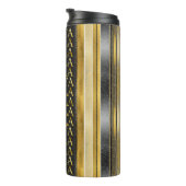 Zwart Goud Kerstmis Fa La Patroon # 27 ID1009 Thermosbeker (Geroteerd rechts)