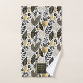 Zwart Goud Kerstmis Merry Pattern#21 ID1009 Bad Handdoek (Handdoek)